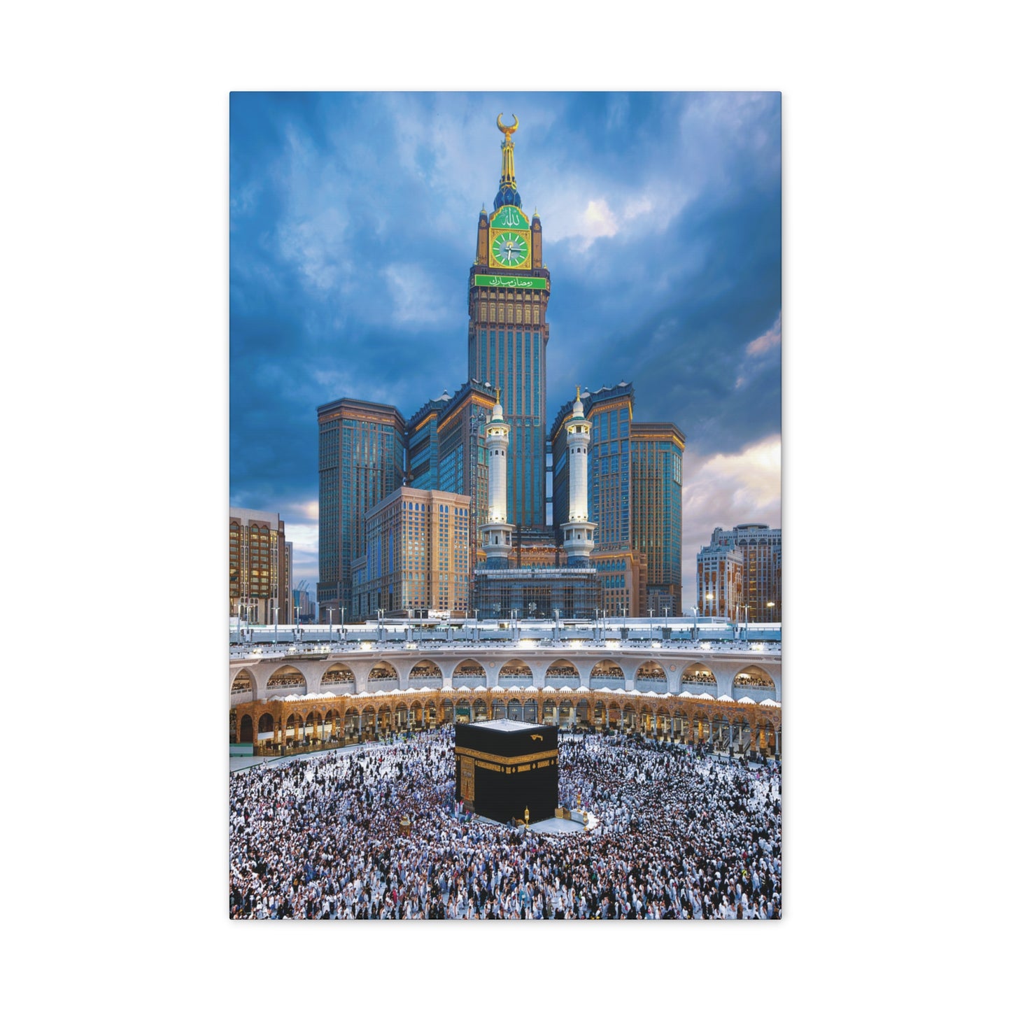 Majestic Kaaba Canvas – Mecca Clock Tower Wall Art (.75 Depth)