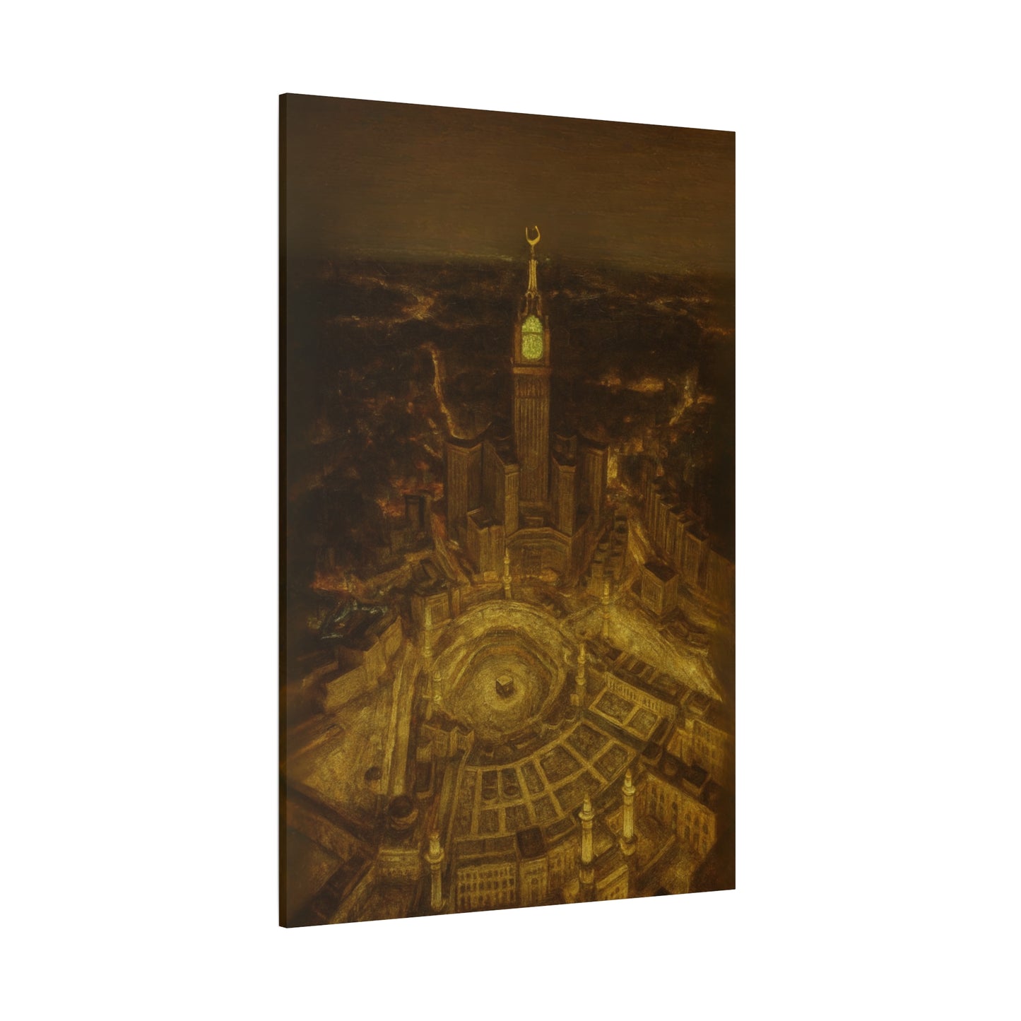 Kaaba Under the Night Sky – Canvas Wall Art (1.25" Depth)