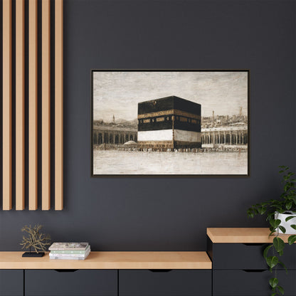 Vintage Kaaba – Hajj Season Framed Canvas