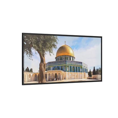 Dome of the Rock – Golden Dome & Olive Trees Framed Canvas