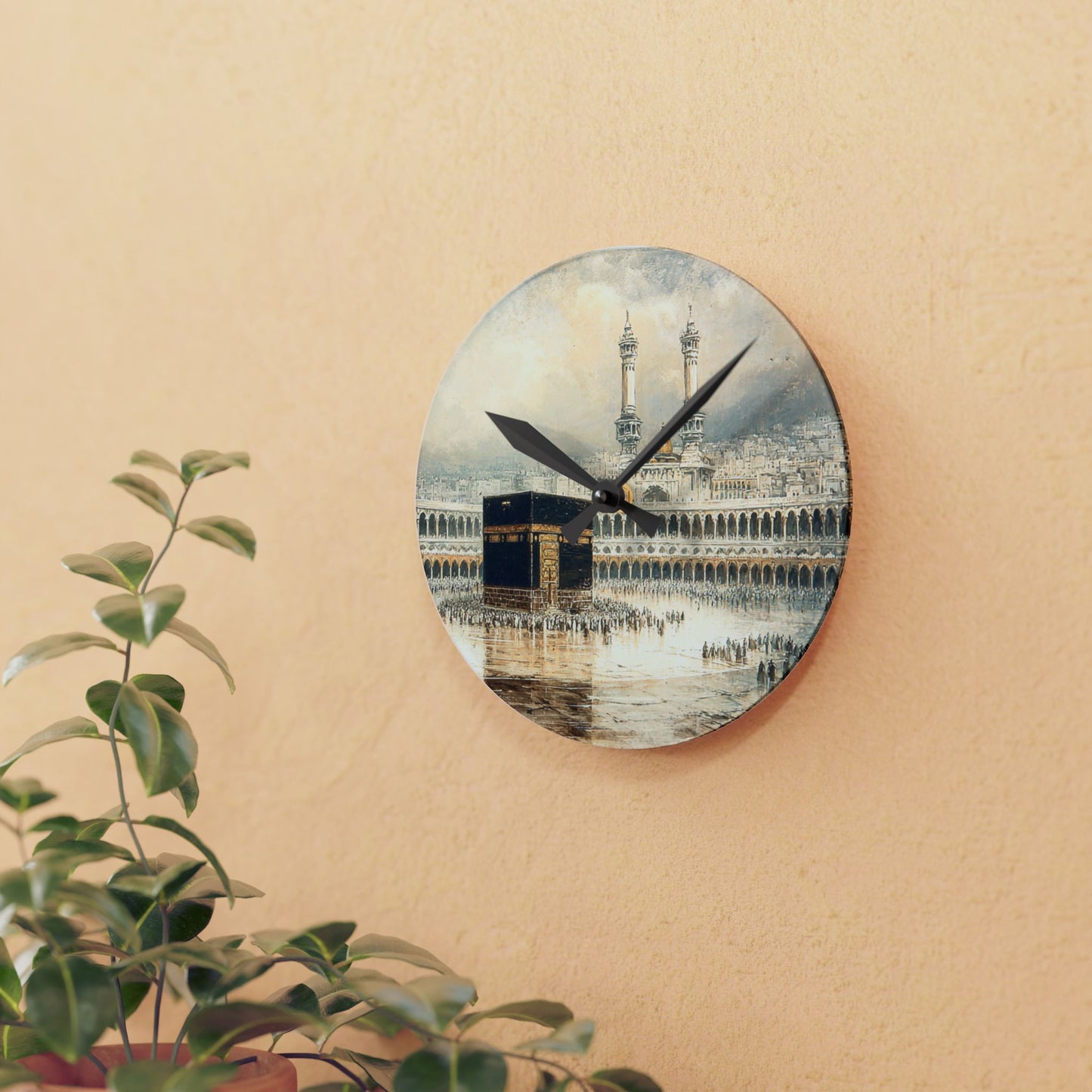 Kaaba Acrylic Wall Clock - No Numerals