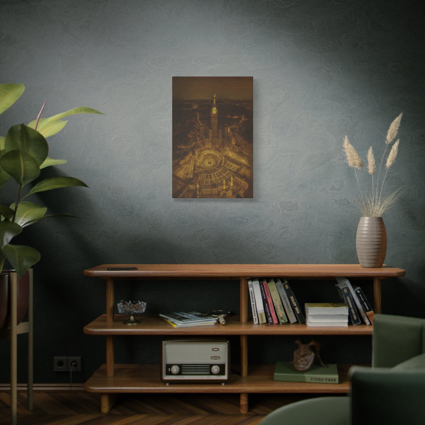 Kaaba Under the Night Sky – Canvas Wall Art (1.25" Depth)