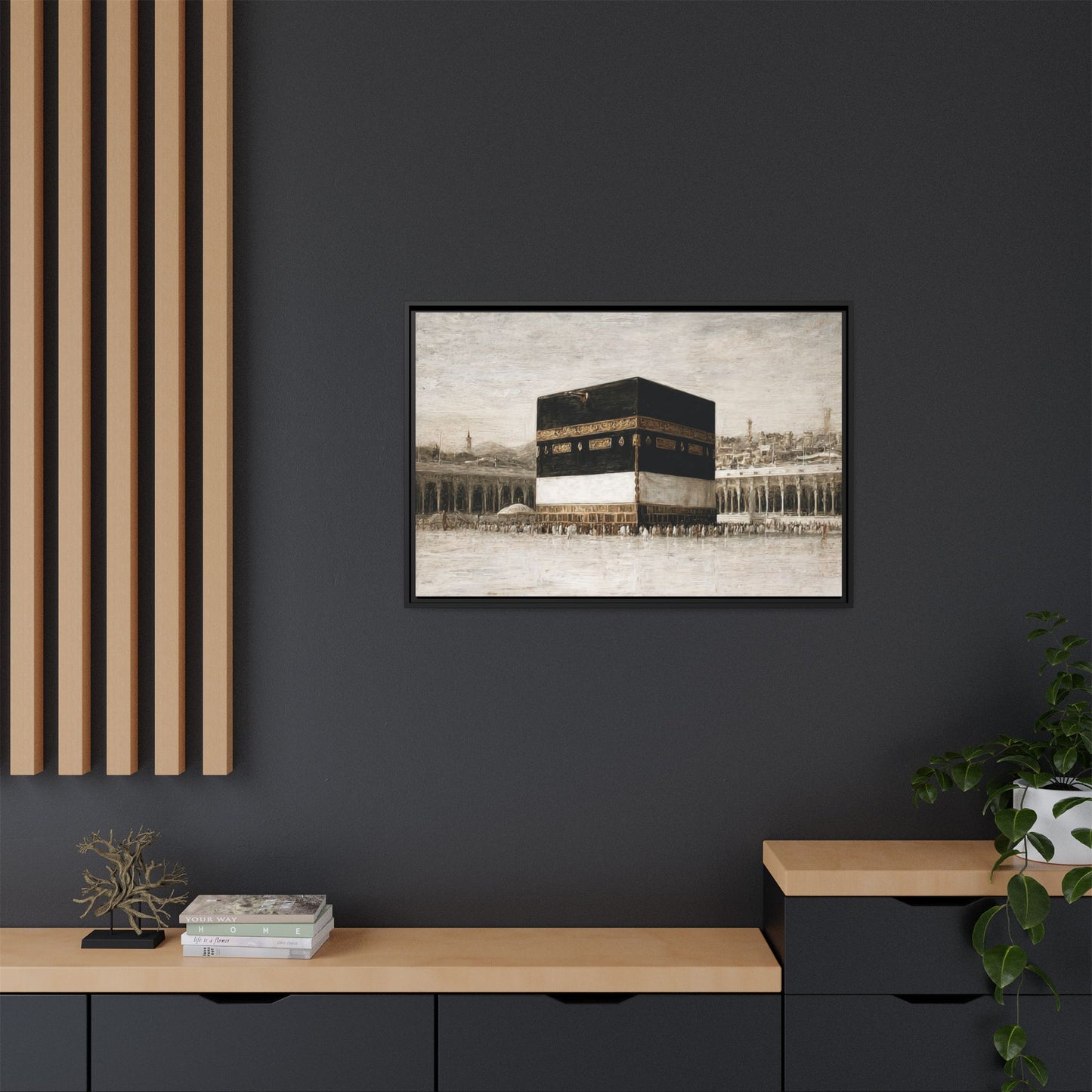 Vintage Kaaba – Hajj Season Framed Canvas