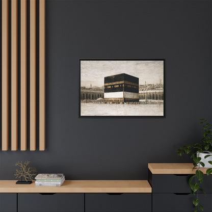 Vintage Kaaba – Hajj Season Framed Canvas