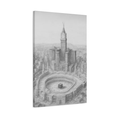 Makkah Skyline Canvas – Kaaba & Clock Tower Art (1.25" Depth)