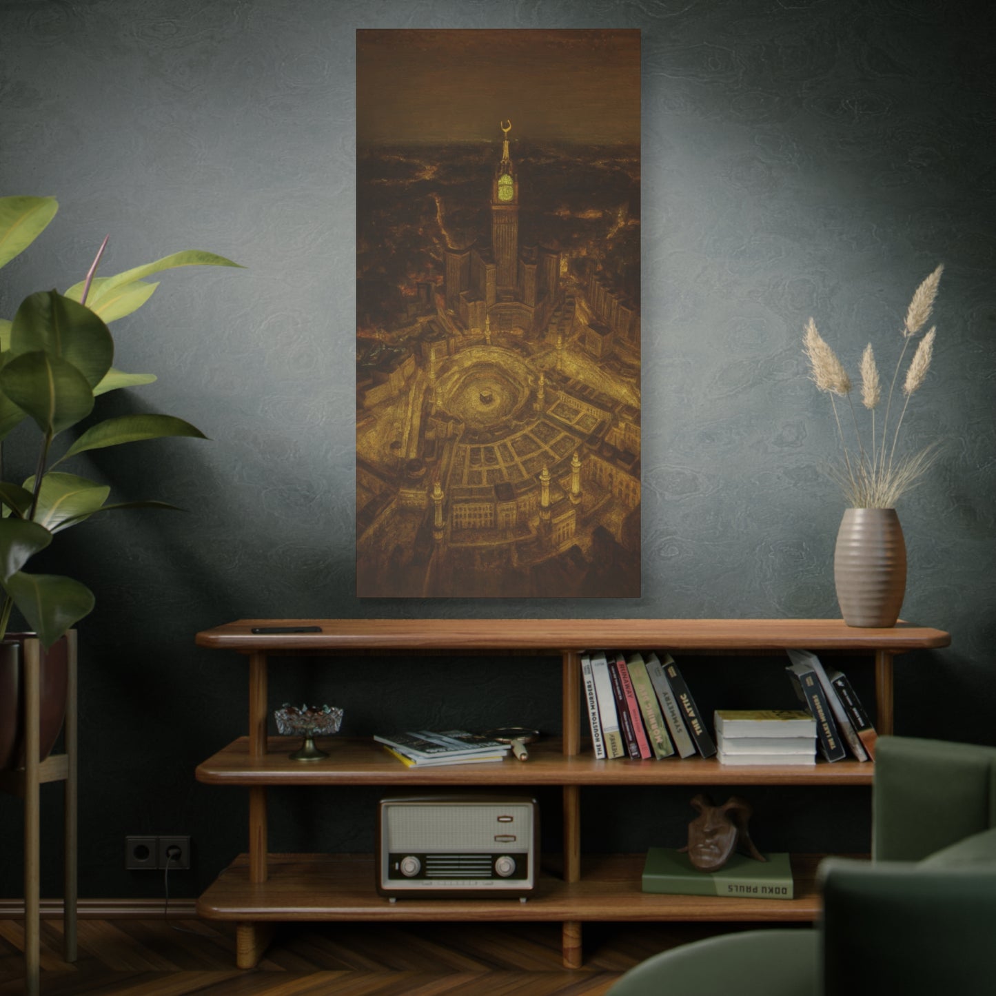 Kaaba Under the Night Sky – Canvas Wall Art (1.25" Depth)