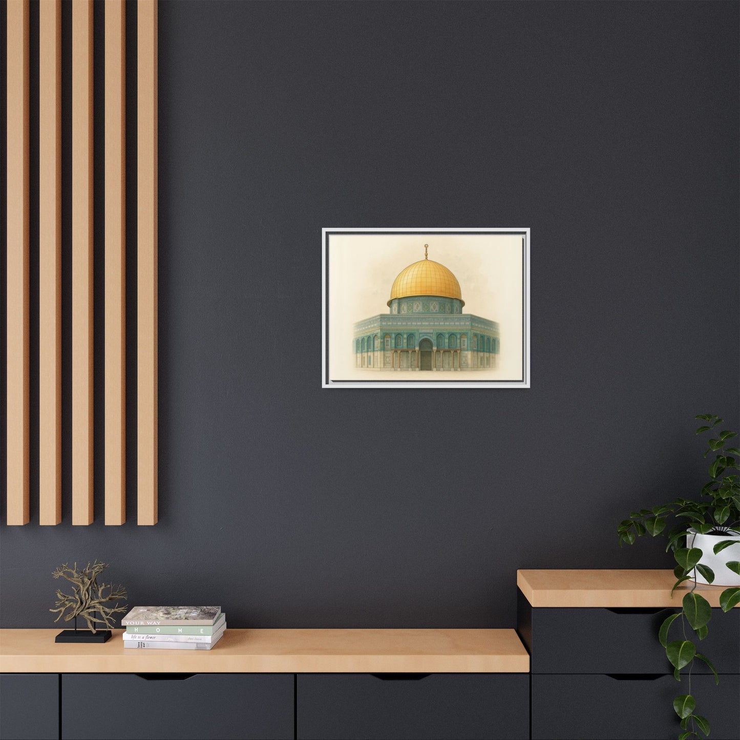 Dome of the Rock Modern Framed Canvas Art