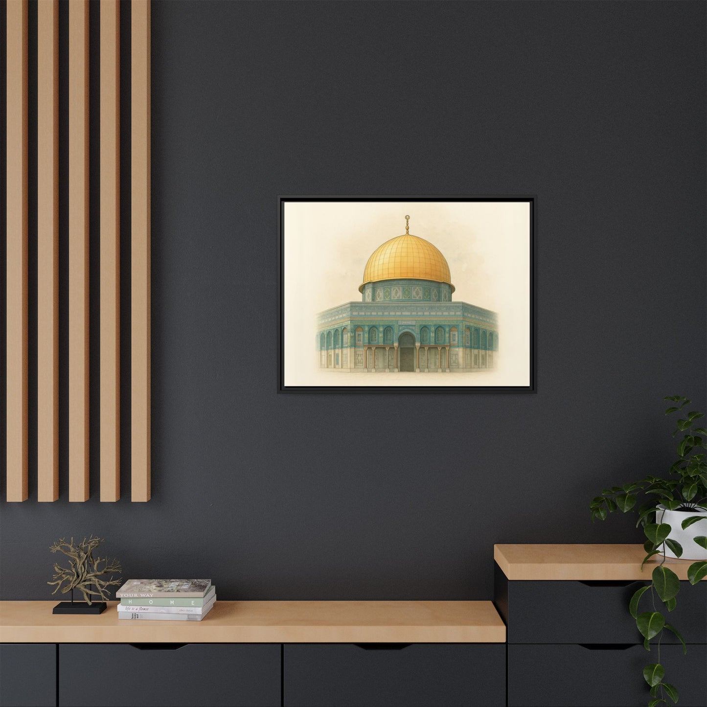 Dome of the Rock Modern Framed Canvas Art