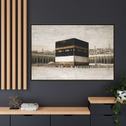 Vintage Kaaba – Hajj Season Framed Canvas