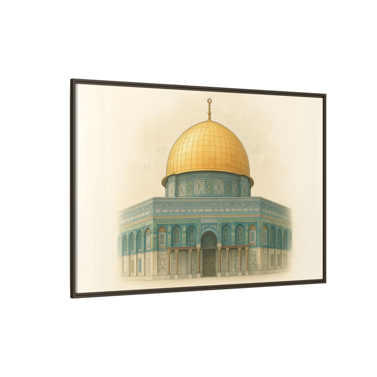 Dome of the Rock Modern Framed Canvas Art