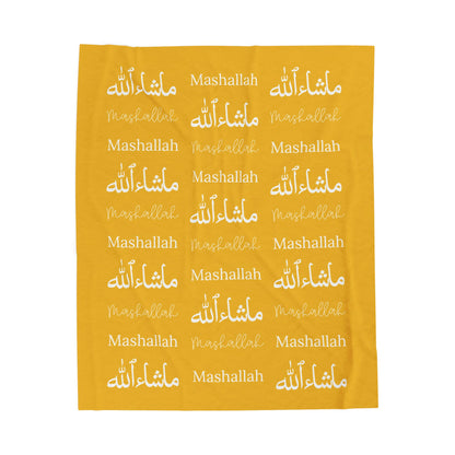 Mashallah Blanket – Yellow & White