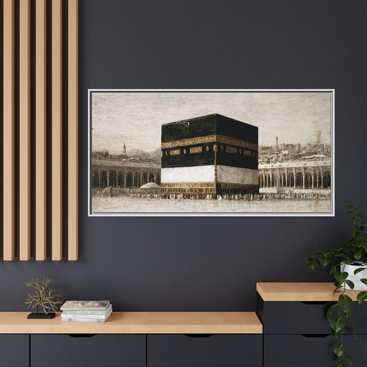 Vintage Kaaba – Hajj Season Framed Canvas