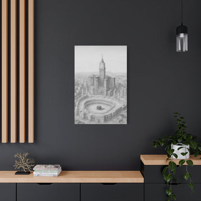 Makkah Skyline Canvas – Kaaba & Clock Tower Art (1.25" Depth)