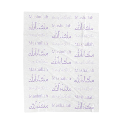 Mashallah Blanket – Lilac Text