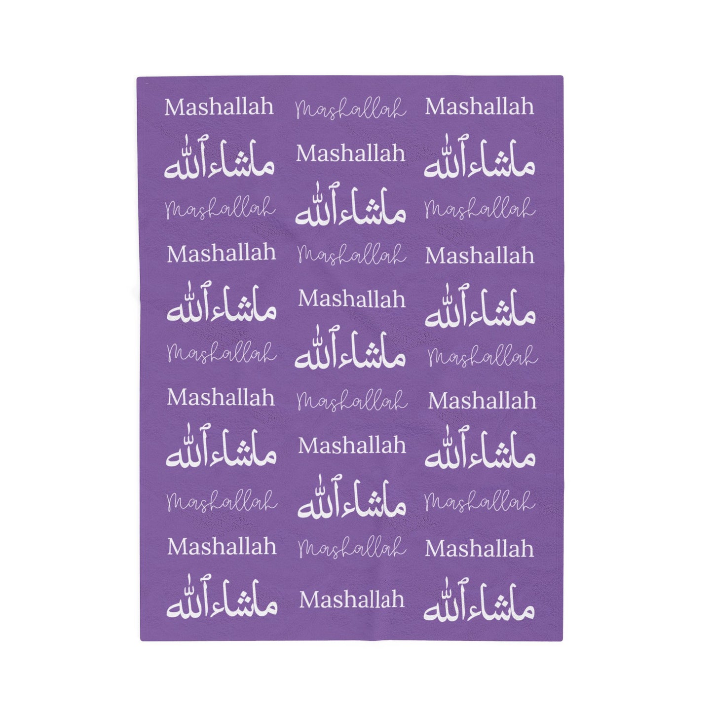 Mashallah Blanket – Purple & White