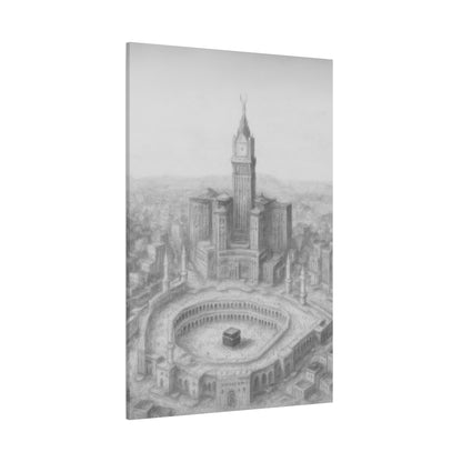 Makkah Skyline Canvas – Kaaba & Clock Tower Art (1.25" Depth)