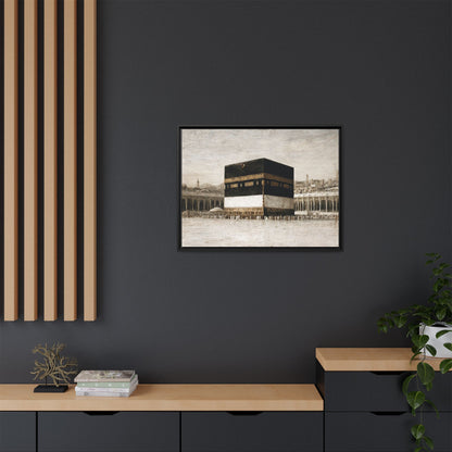 Vintage Kaaba – Hajj Season Framed Canvas