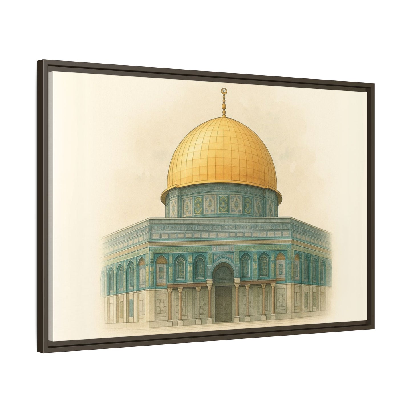 Dome of the Rock Modern Framed Canvas Art