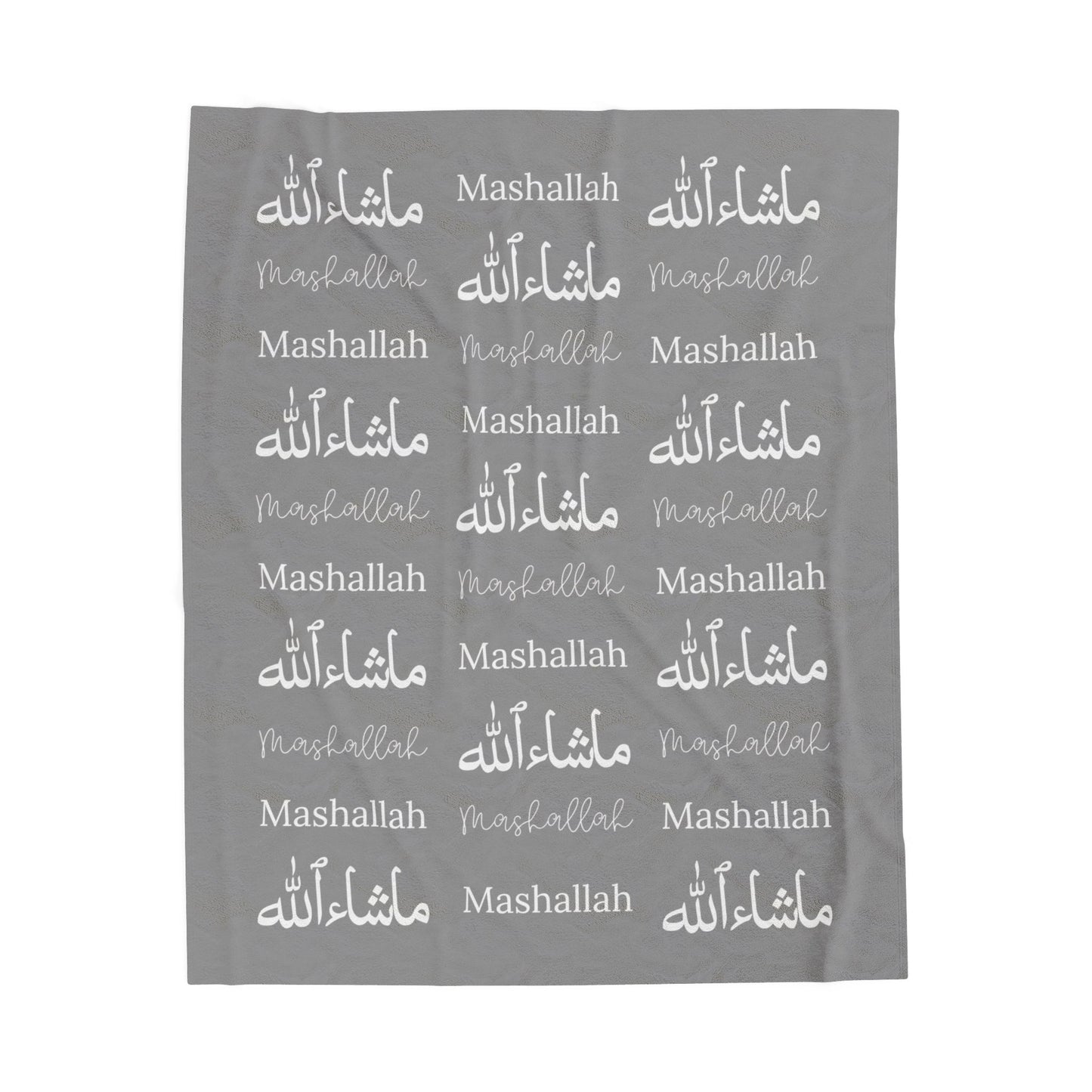 Mashallah Blanket – Grey & White