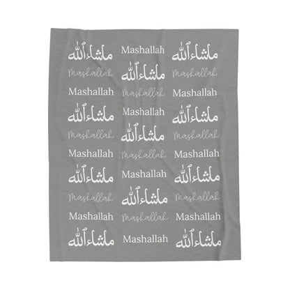 Mashallah Blanket – Grey & White