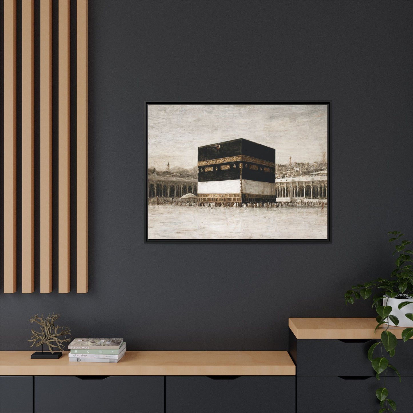 Vintage Kaaba – Hajj Season Framed Canvas