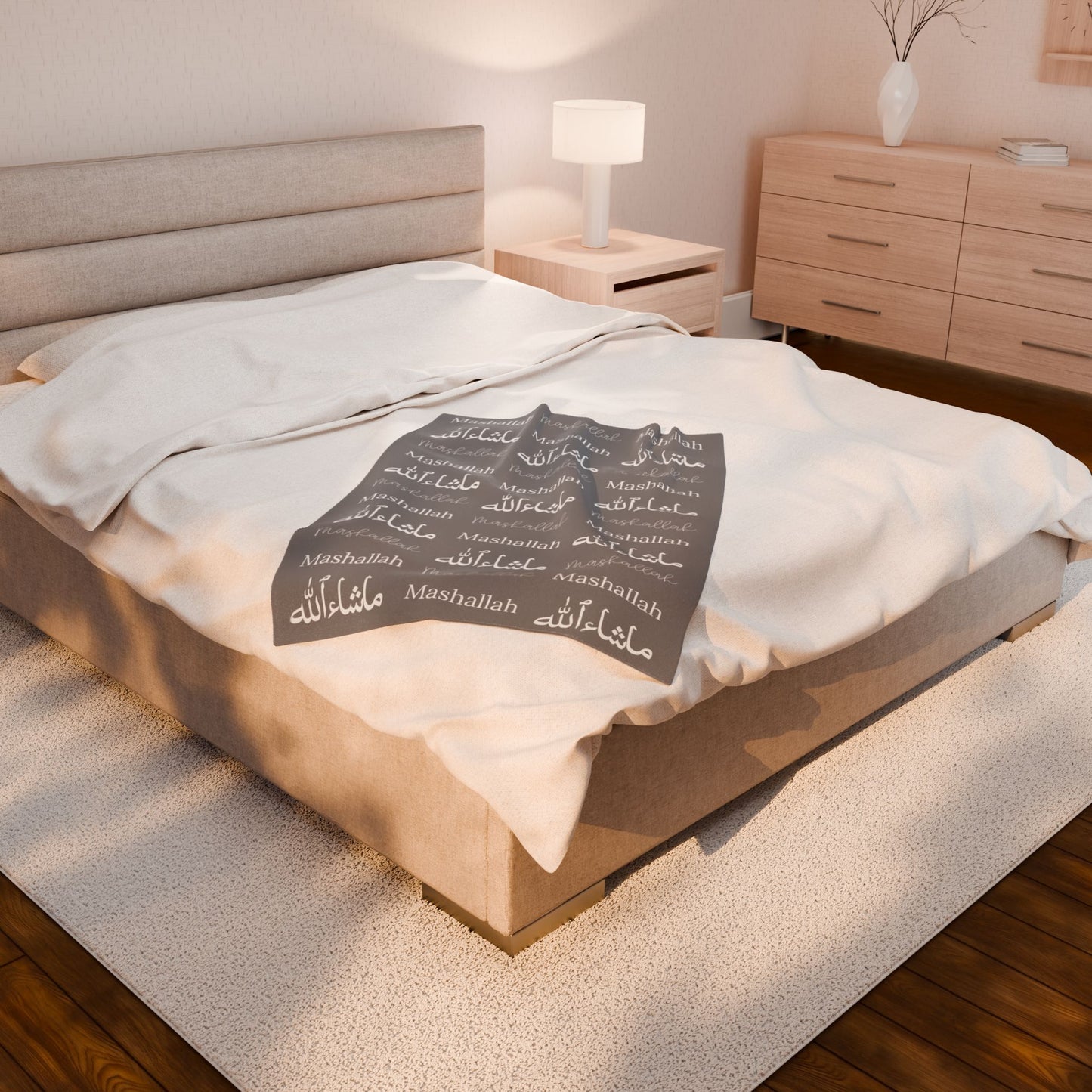 Mashallah Blanket – Grey & White