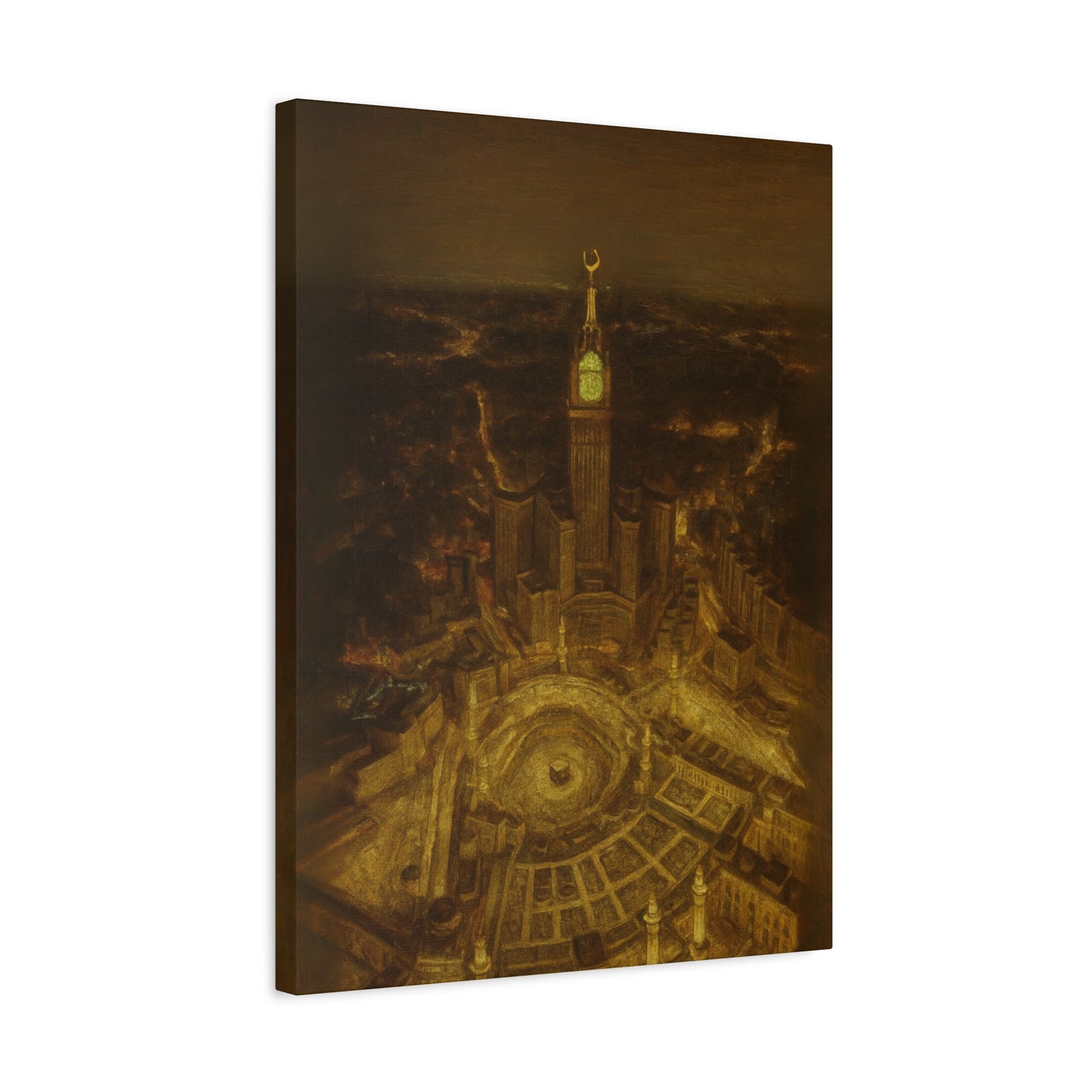 Kaaba Under the Night Sky – Canvas Wall Art (1.25" Depth)