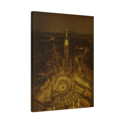 Kaaba Under the Night Sky – Canvas Wall Art (1.25" Depth)