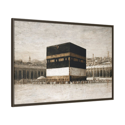 Vintage Kaaba – Hajj Season Framed Canvas