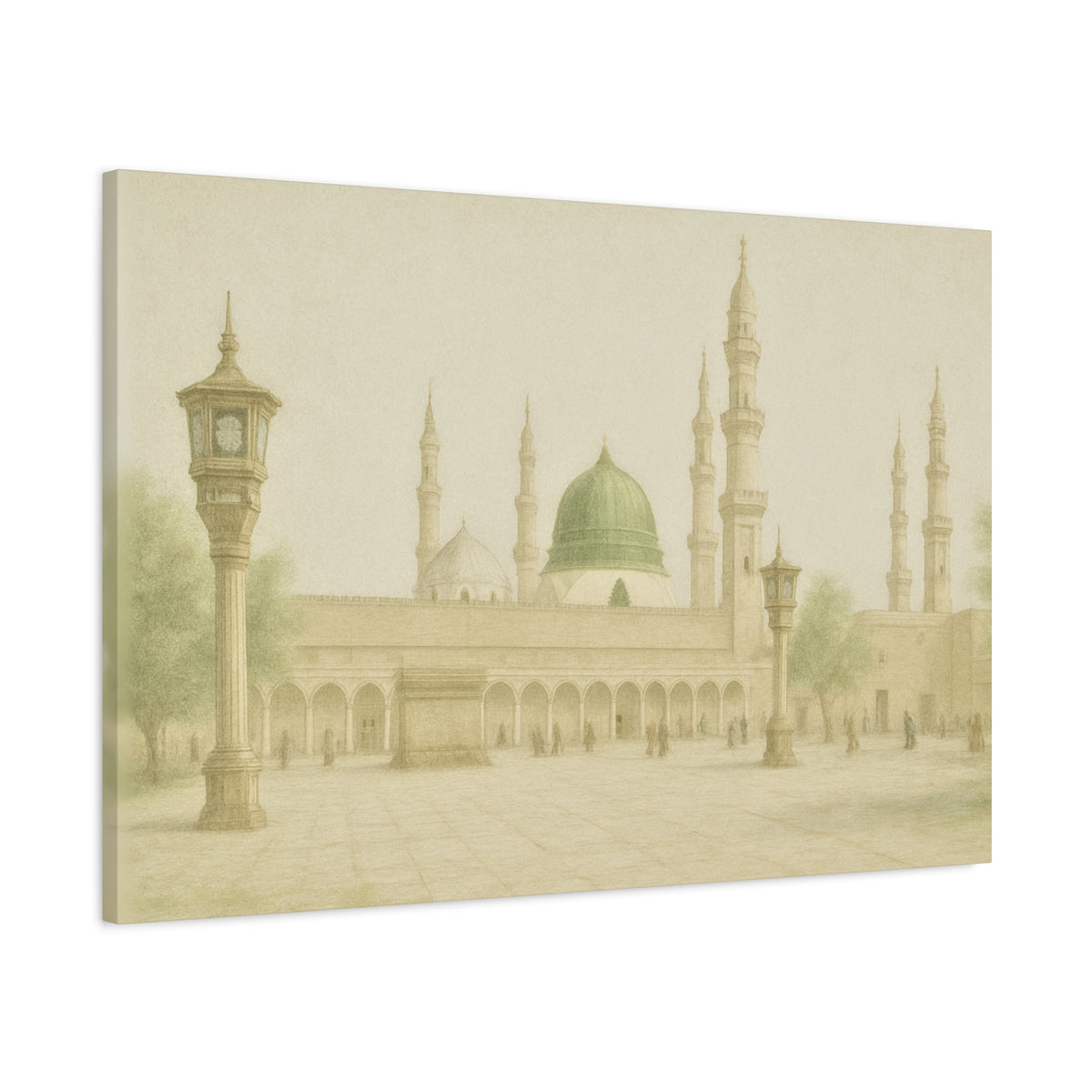 Masjid Nabawi Islamic Canvas Wall Art – Serene Medina Home Decor