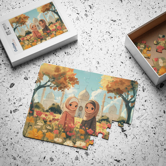 Muslim Sisters Puzzle – Islamic Toy for Kids
