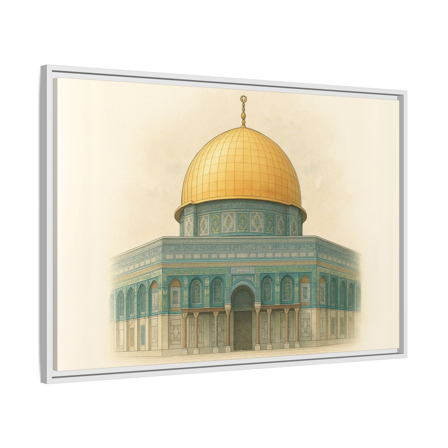 Dome of the Rock Modern Framed Canvas Art