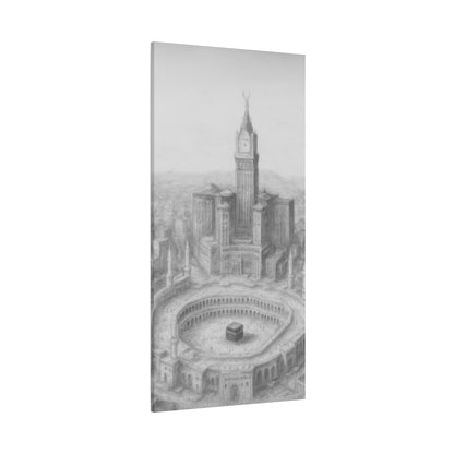 Makkah Skyline Canvas – Kaaba & Clock Tower Art (1.25" Depth)