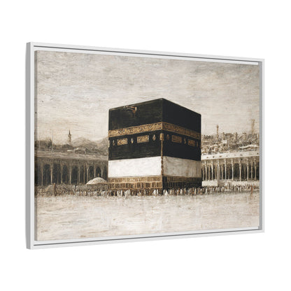 Vintage Kaaba – Hajj Season Framed Canvas