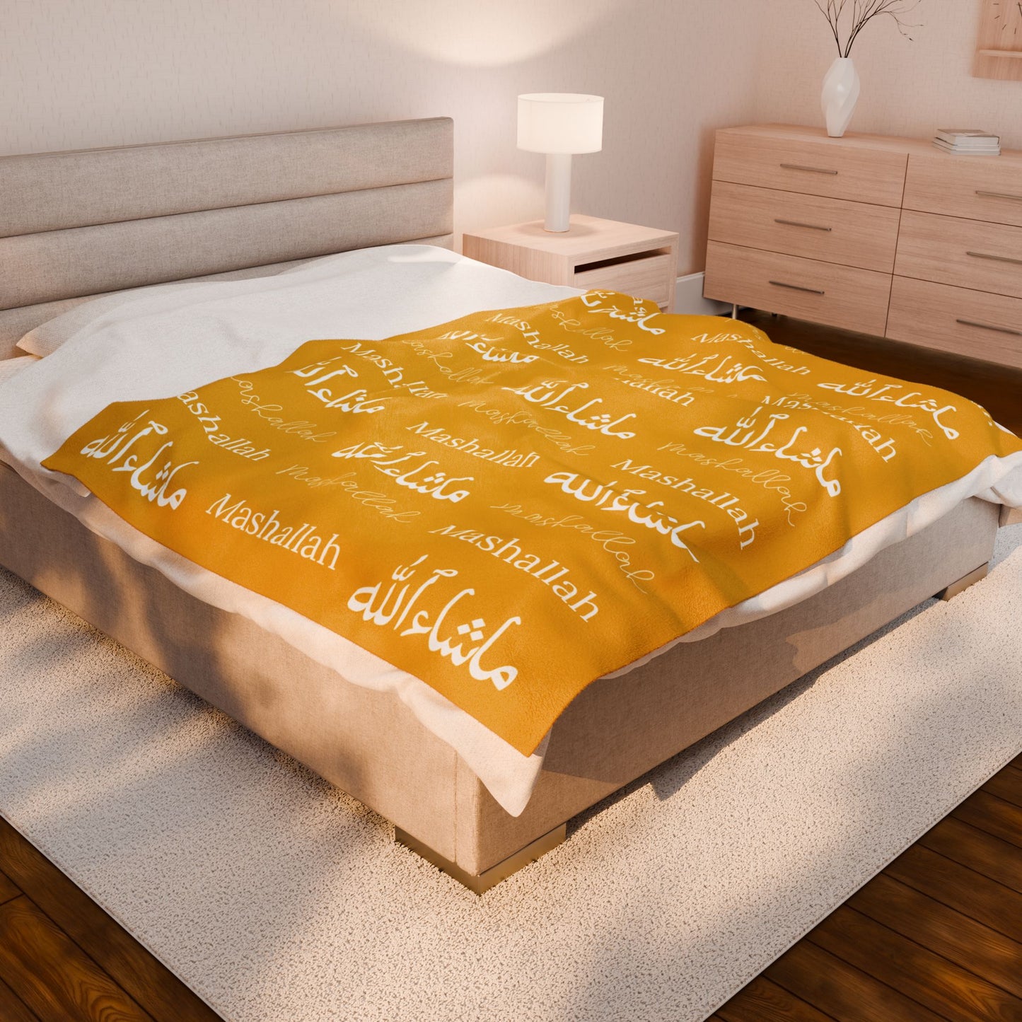 Mashallah Blanket – Yellow & White