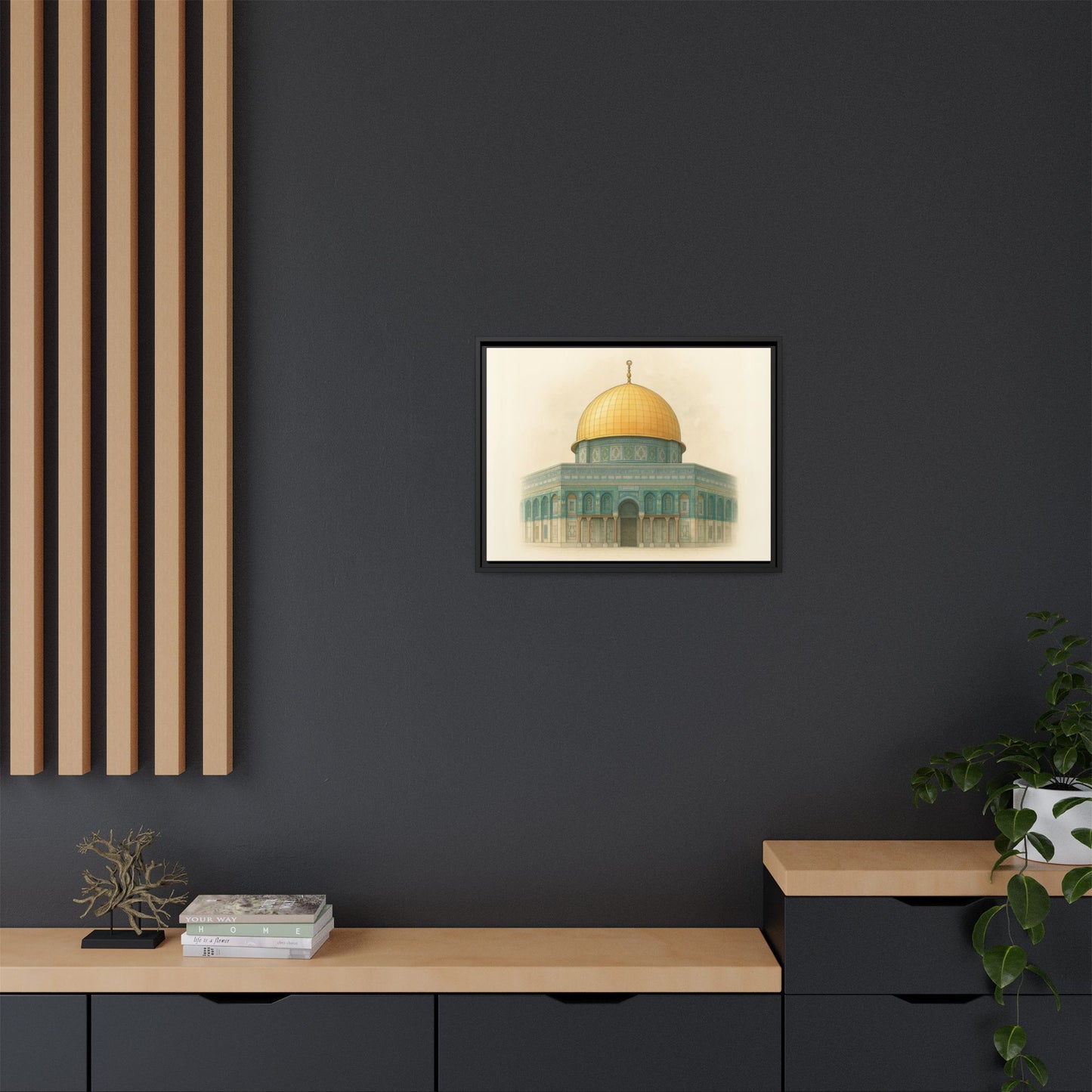 Dome of the Rock Modern Framed Canvas Art