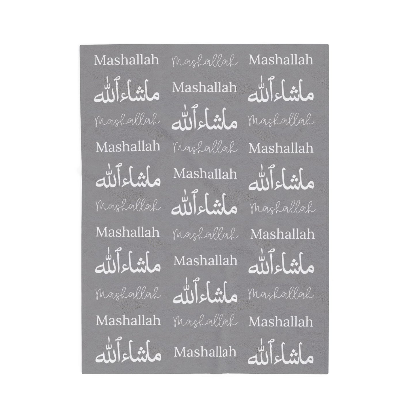 Mashallah Blanket – Grey & White