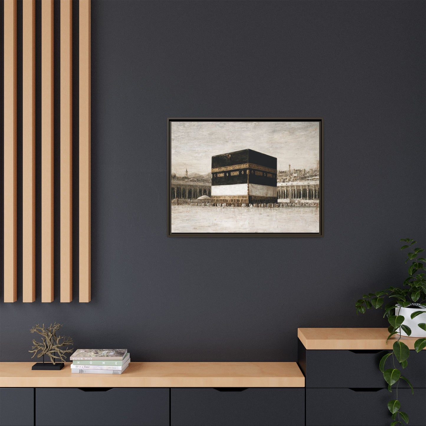 Vintage Kaaba – Hajj Season Framed Canvas