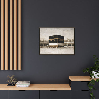 Vintage Kaaba – Hajj Season Framed Canvas