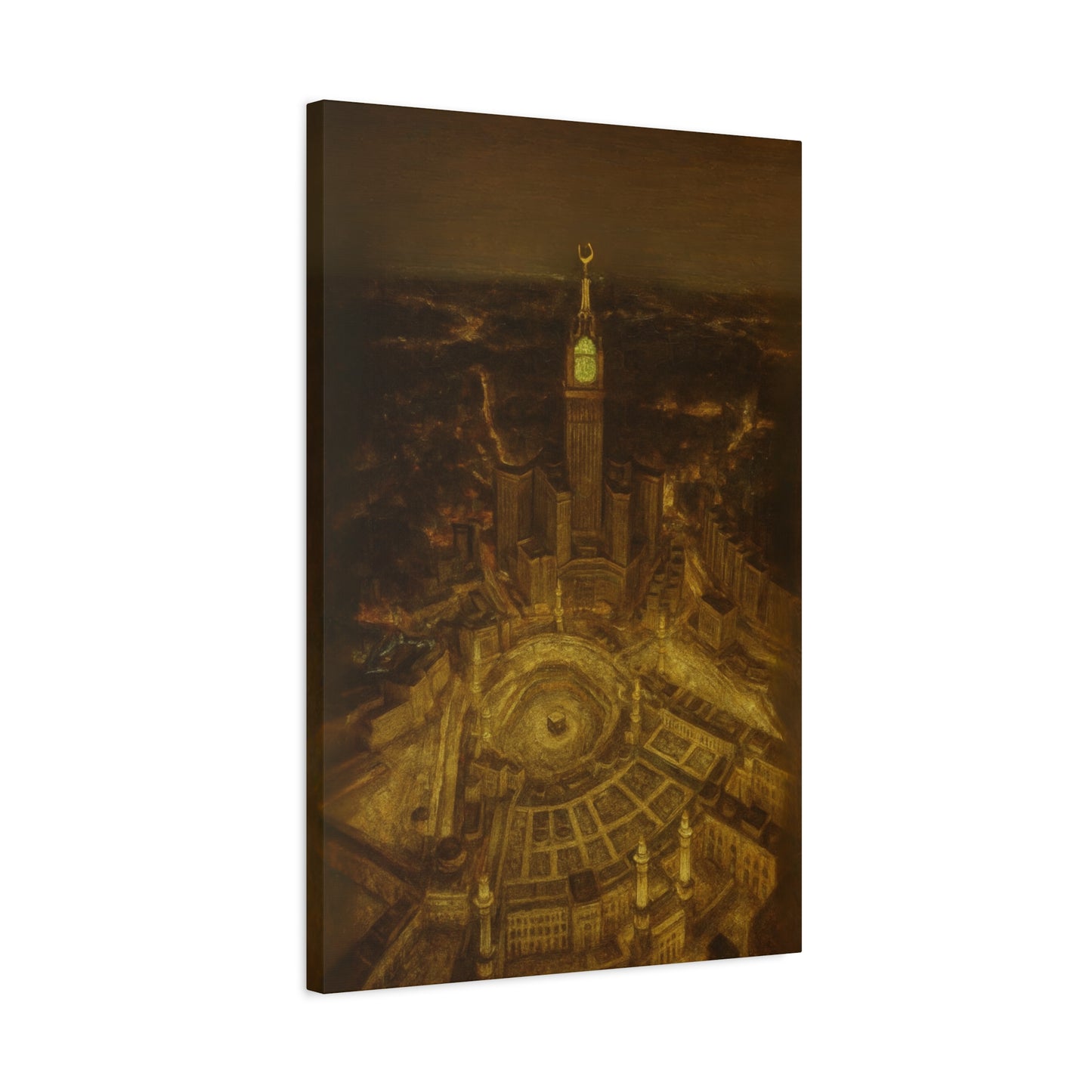 Kaaba Under the Night Sky – Canvas Wall Art (1.25" Depth)