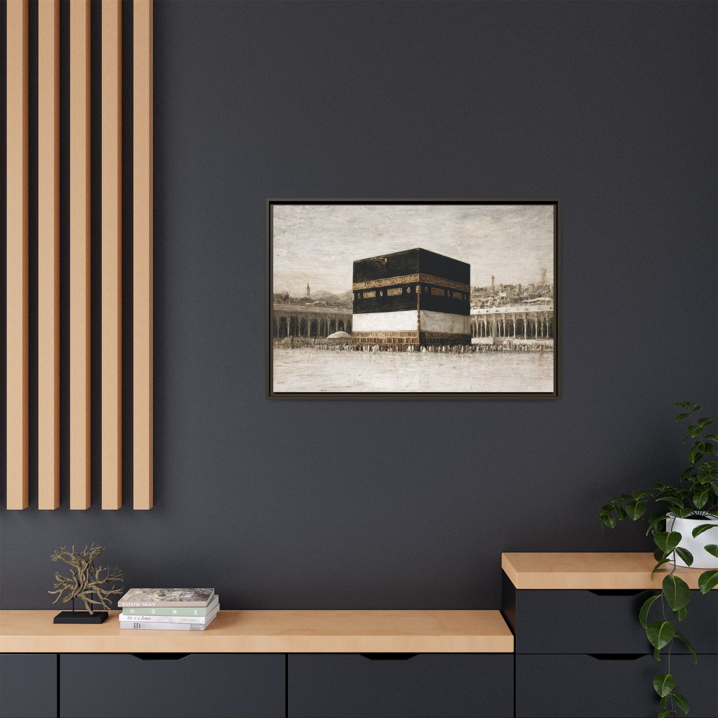 Vintage Kaaba – Hajj Season Framed Canvas