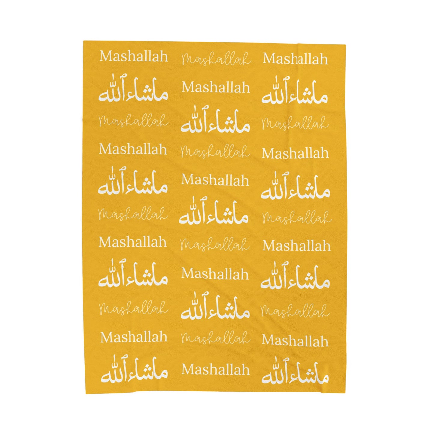 Mashallah Blanket – Yellow & White