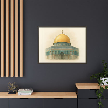 Dome of the Rock Modern Framed Canvas Art
