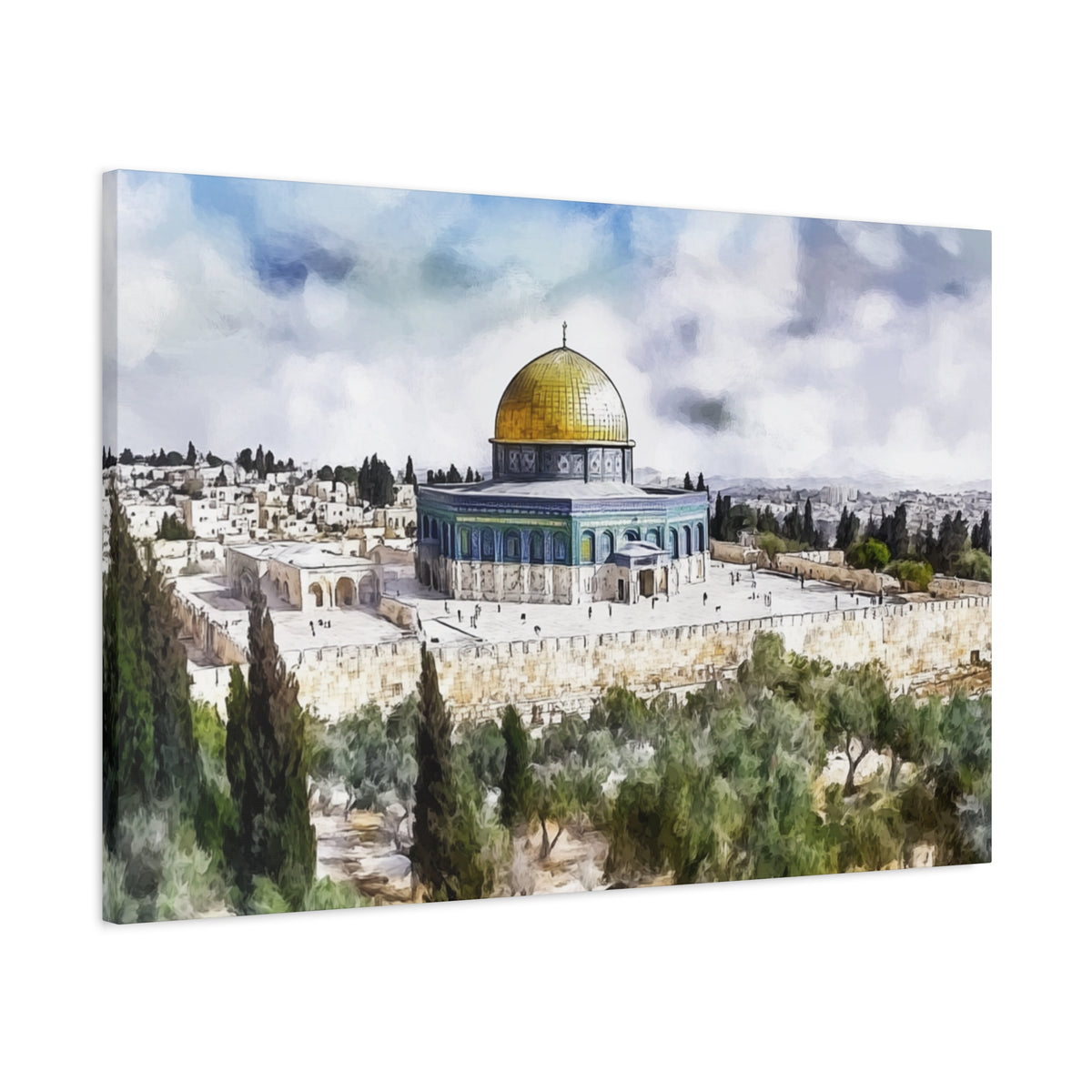 Dome of the Rock Islamic Canvas – Scenic Jerusalem Wall Art