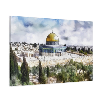 Dome of the Rock Islamic Canvas – Scenic Jerusalem Wall Art