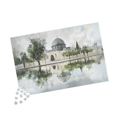 Masjid Al-Aqsa Watercolor Puzzle – Jerusalem Islamic Jigsaw Puzzle