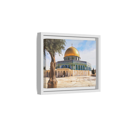 Dome of the Rock – Golden Dome & Olive Trees Framed Canvas