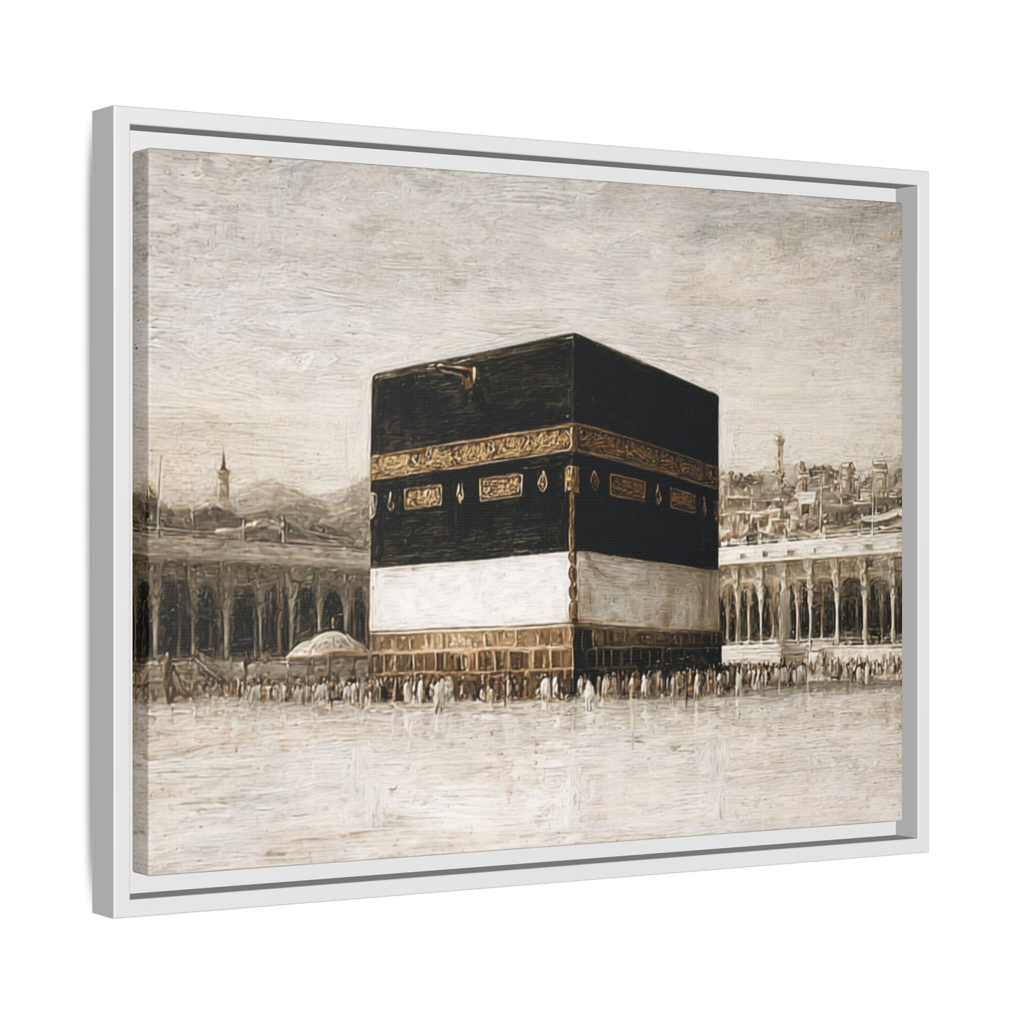 Vintage Kaaba – Hajj Season Framed Canvas