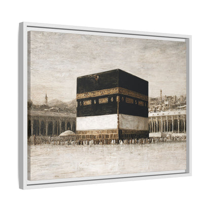Vintage Kaaba – Hajj Season Framed Canvas
