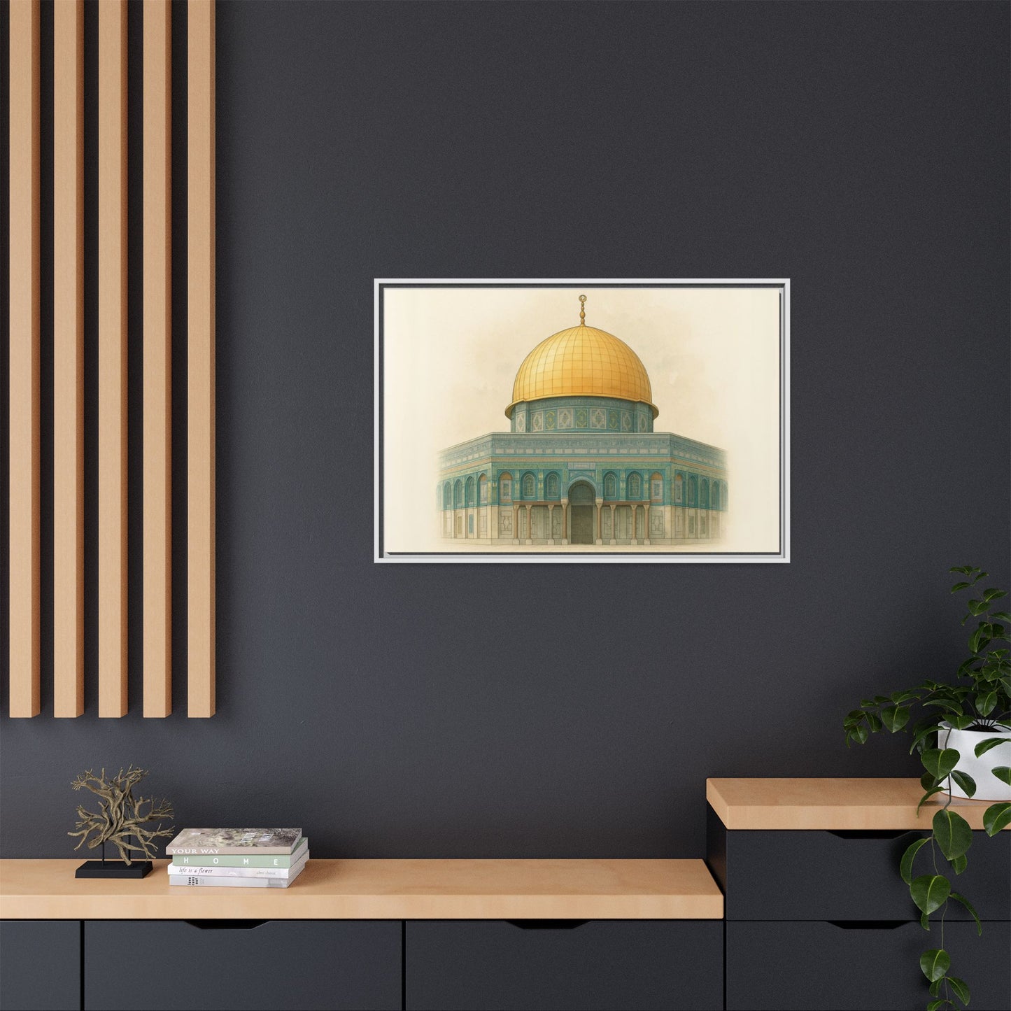 Dome of the Rock Modern Framed Canvas Art